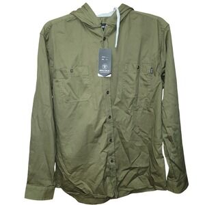 Molokai Surf‎ Co Hooded Shirt Jacket Men Sz L Outdoor Trail Gorpcore Camping Y2K